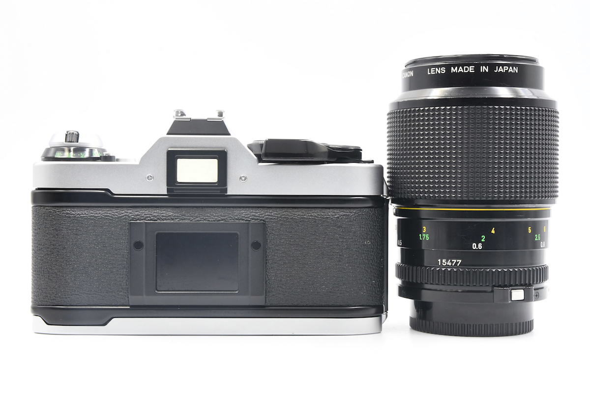 ◆ CANON キヤノン AE-1 PROGRAM + CANON LENS NEW FD 50mm F1.8 + CANON MACRO LENS NEW FD 100mm F4 MF一眼 レンズ2本 セット_2