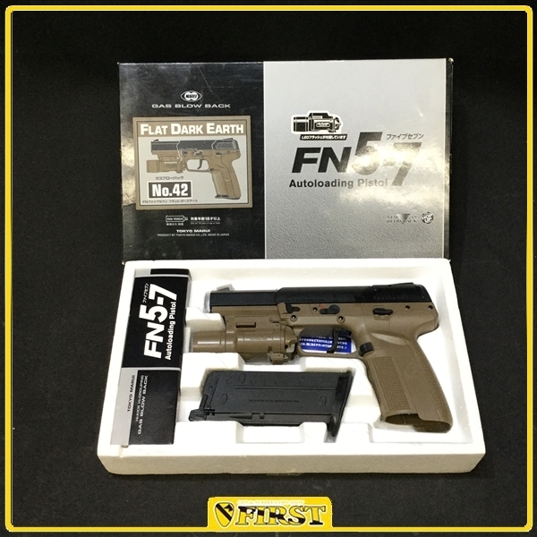 新作入荷，新品 7386 東京マルイ製 FN5-7 ファイブセブン CQ-FLASHライト付 FDE ガスブローバック(ガスガン)｜売買されたオークション情報、yahooの商品情報をアーカイブ公開 - オークファン ガスガン