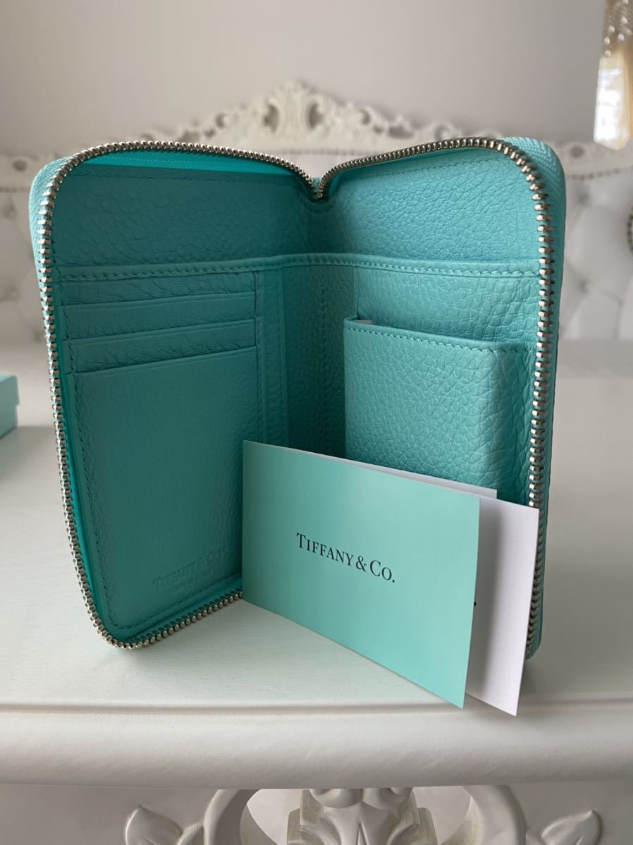 日本正規品 未使用 Tiffany ターコイズブルー 財布 ティファニー購入 