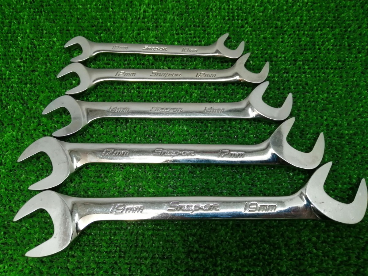 特価 中古品 Snap-on スナップオン オープンエンドレンチ ４WAYアングルレンチ VSM5210B VSM5212B VSM5214B VSM5217B VSM5219B 5本セット