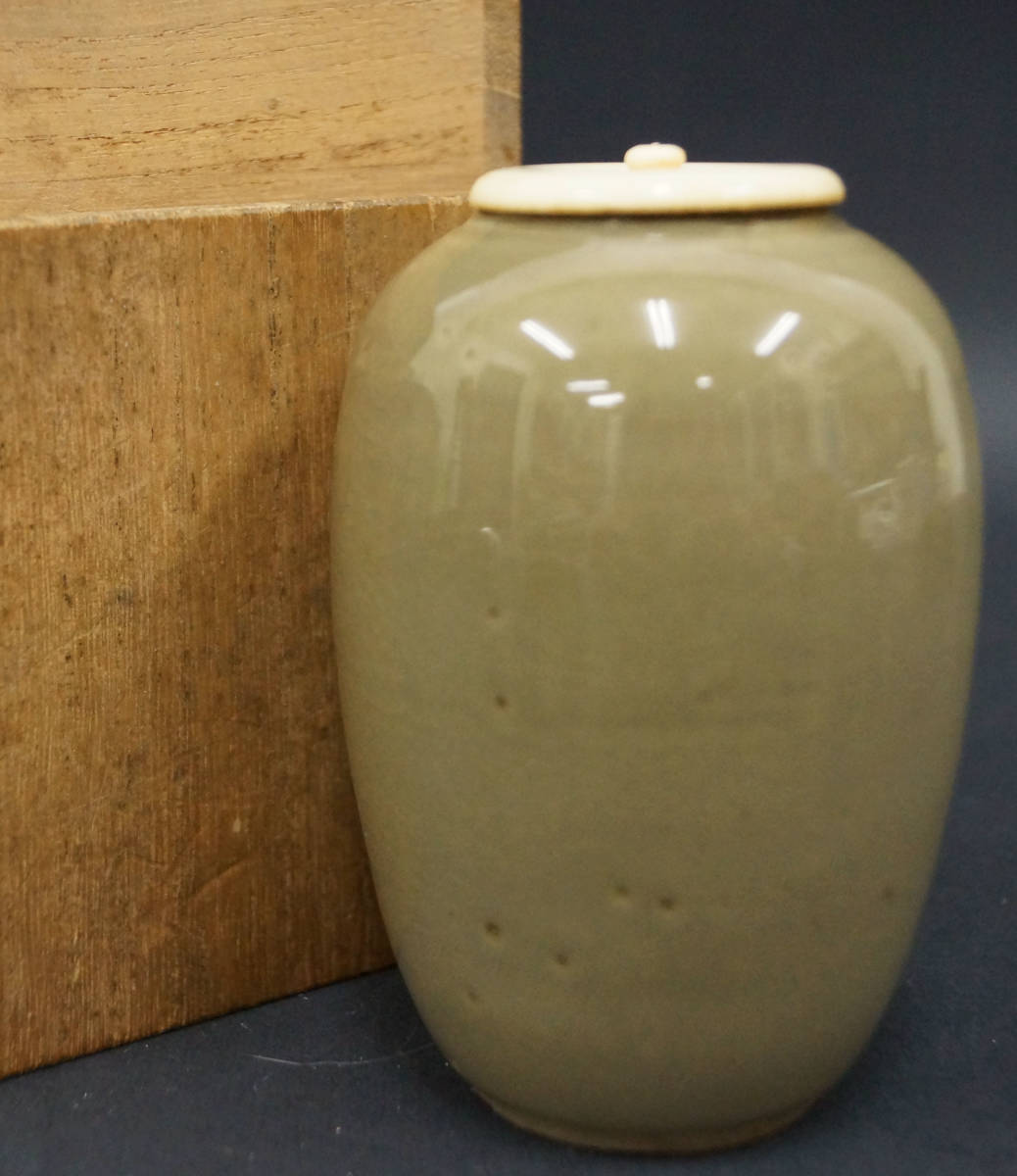 閑】古い茶入 箱付 / 茶事 茶道具☆時代物☆□ 2026年最新茶道具 茶入