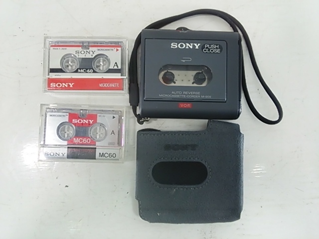高&frasl;SONY&frasl;マイクロカセットレコーダー&frasl;M-909&frasl;動作不能&frasl;ケース付