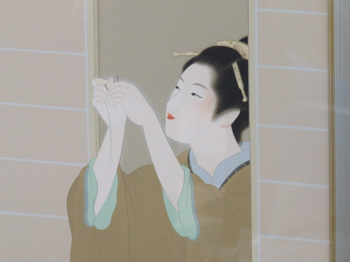 激安商品を価格通販 ☆25－007☆上村松園作2点セット シルク