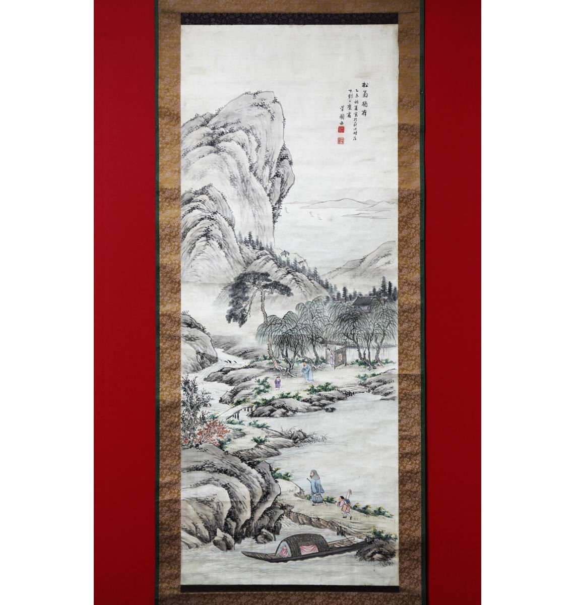 道具 絹本 肉筆 作｜掛軸販売・通販・買取の高美堂 掛け軸 掛軸 桂月 松林