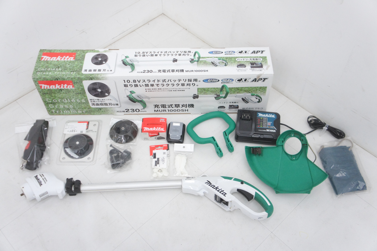 動作保証付き】makita マキタ 充電式草刈機 MUR100D バッテリー＆充電