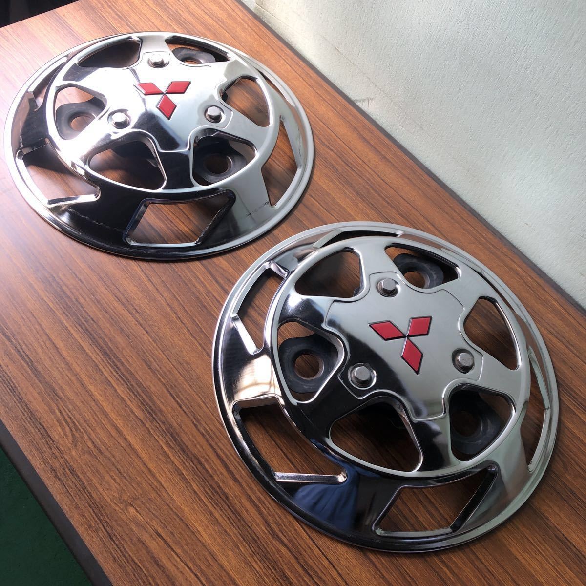 三菱 ふそう 中古 純正 メッキホイールカバー フロント二枚 ステー