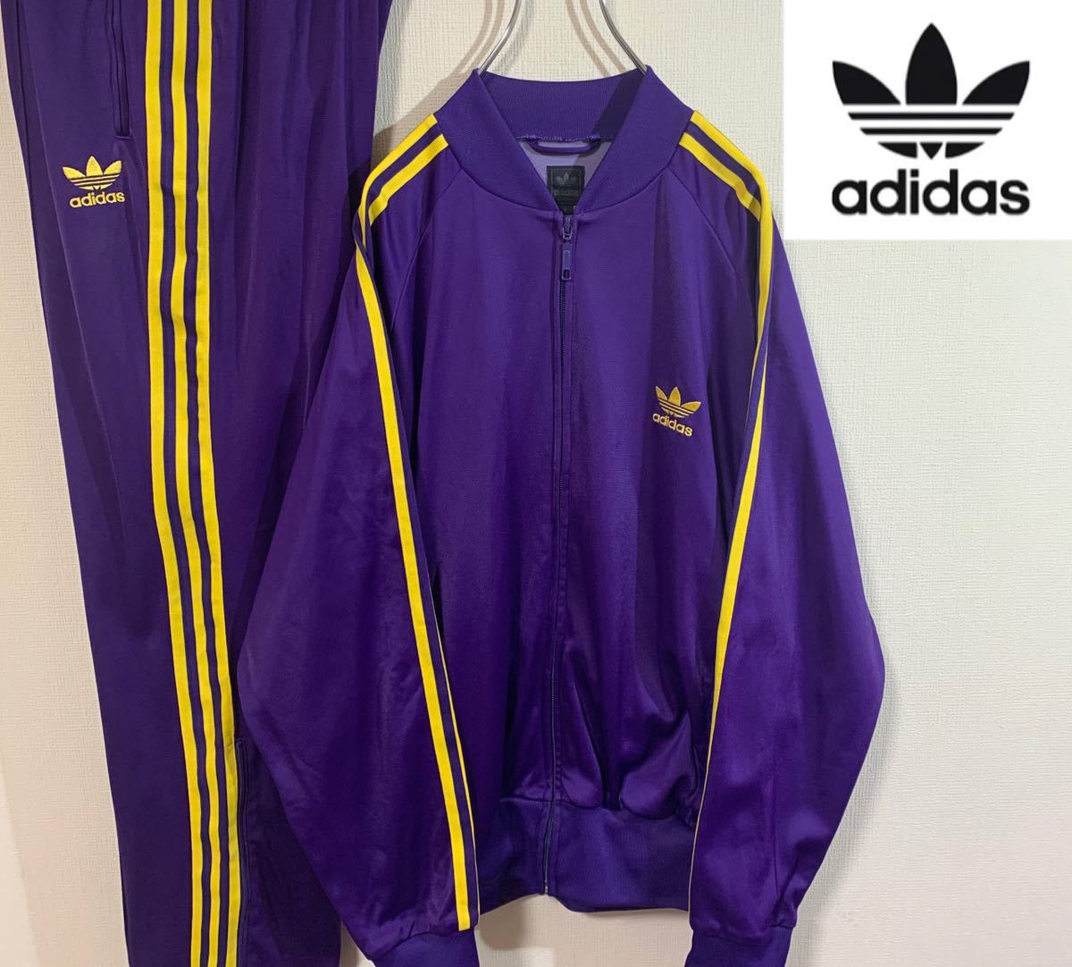 高品質，本物保証 adidas アディダス ジャージ セットアップ 90s 上下セット パープル 古着 メンズ ヴィンテージ スポーツウェア(アディダス)｜売買されたオークション情報、yahooの商品情報をアーカイブ公開 - ジャージ