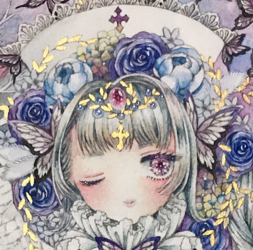 オリジナル 手描き イラスト「片翼の天使」(手描きイラスト)｜売買され