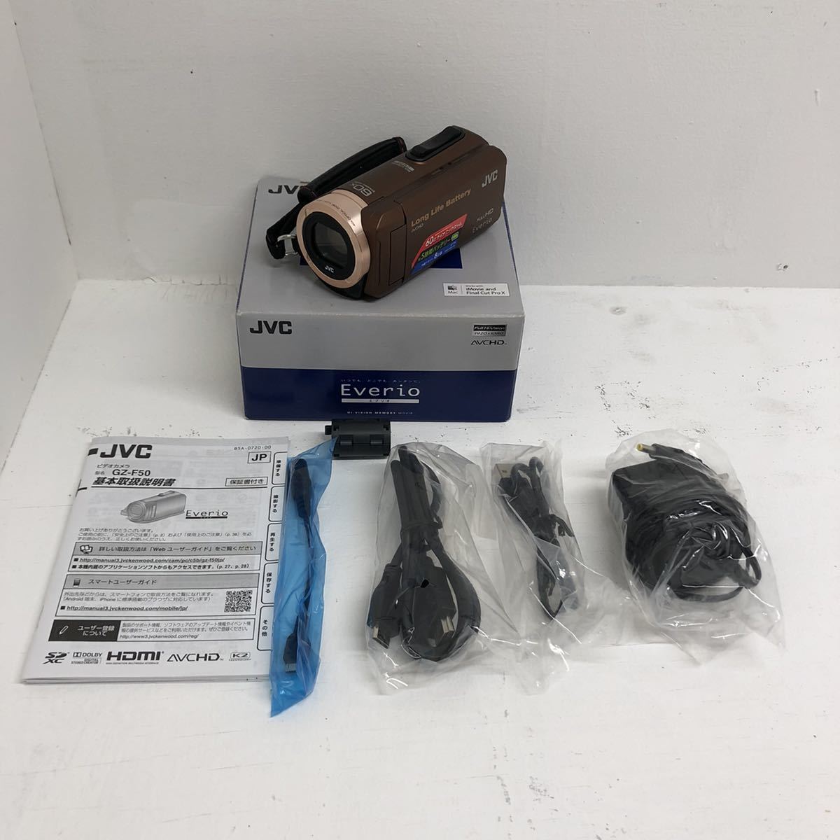 F ビデオ カメラ Everio GZ - F50 - T JVC ケンウッド 2017年製 中古