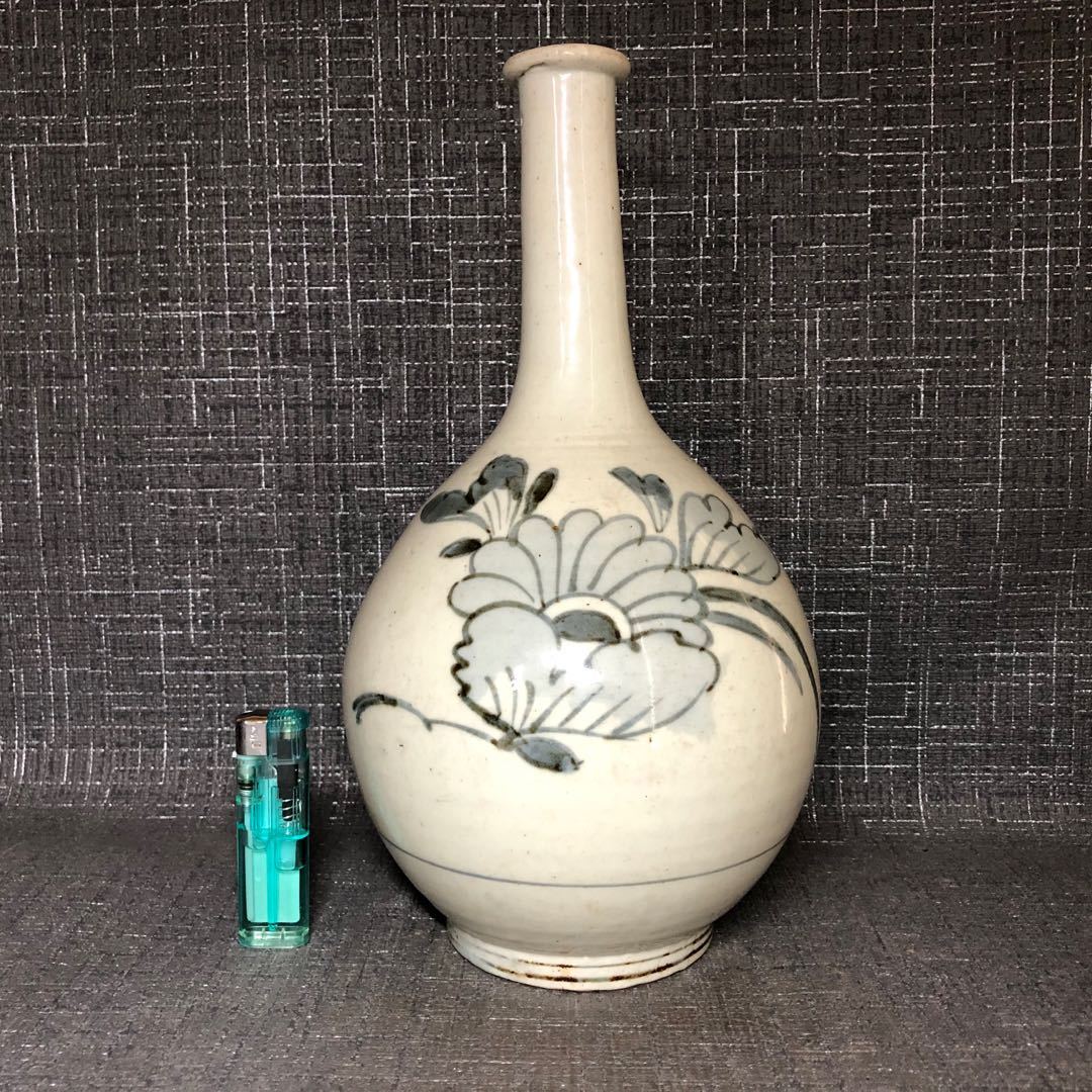 古伊万里 江戸時代 | - 入蘆花 古伊万里染付草花蜻蛉文船徳利（1603