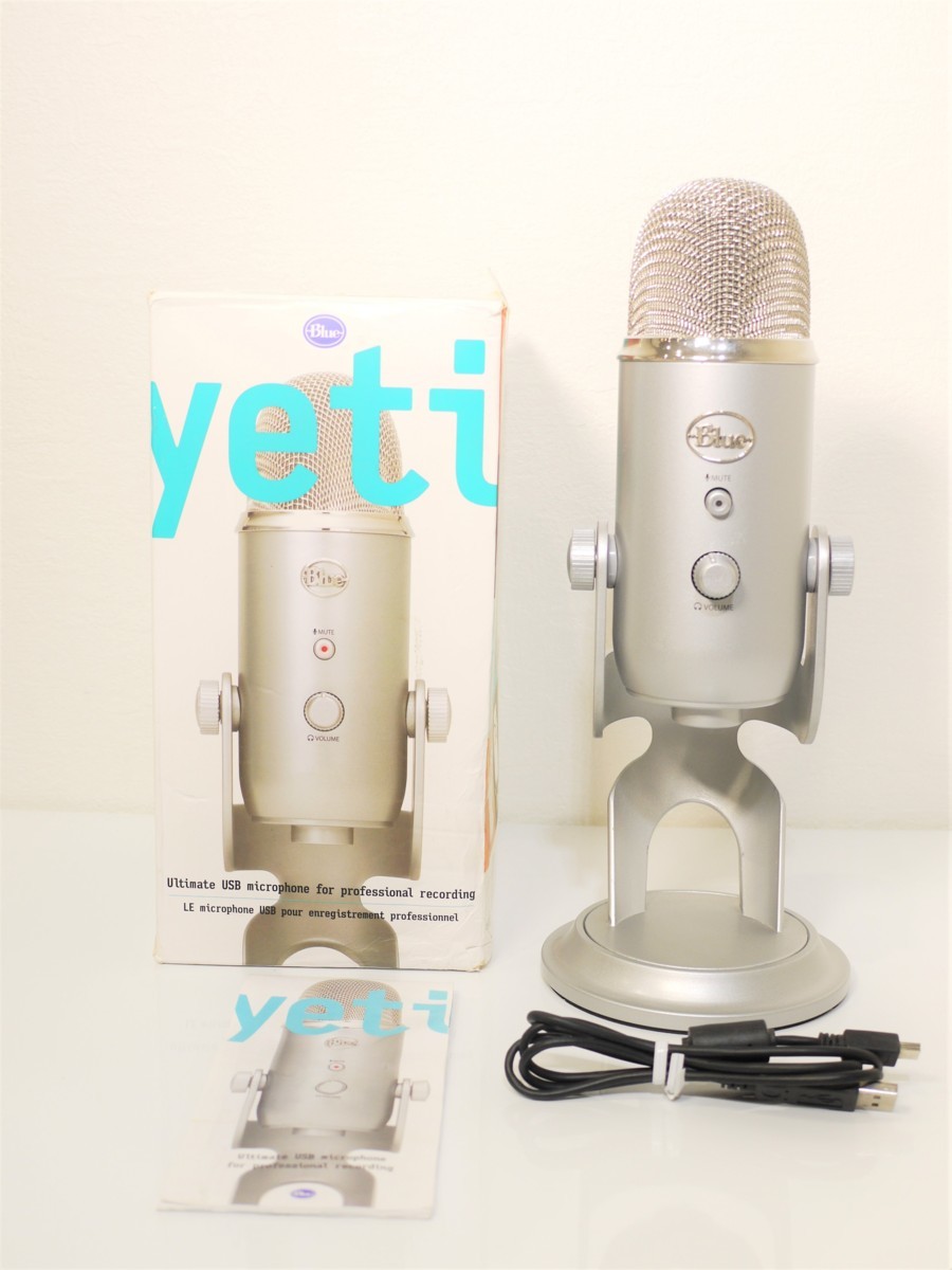 ☆【中古品】動作確認済 Blue Yeti Microphones USB マイク・シルバー