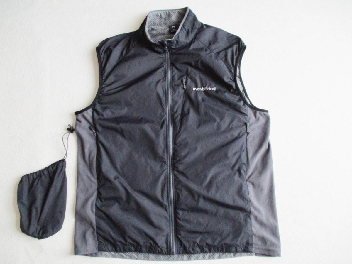  XL モンベル ナイロンベスト 黒 ブラック&times;グレー アウトドア 内張り 袋付き(男性用)｜売買されたオークション情報、yahooの商品情報をアーカイブ公開 - オークファン 男性用