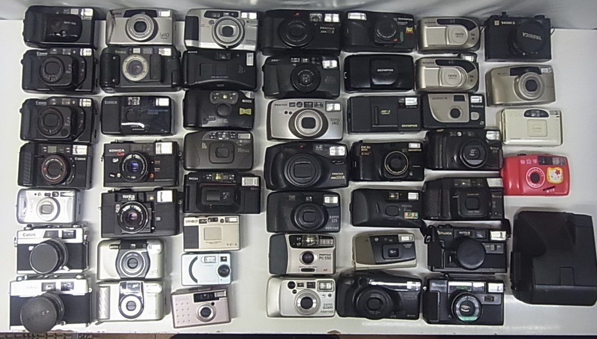 Zこ2052 フィルムカメラ 中古 ジャンク まとめ 48台 Canon、Konica