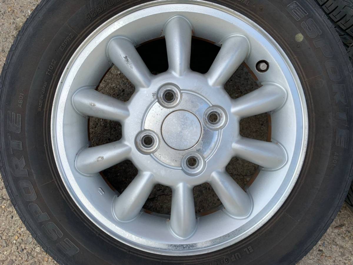 スズキ純正ホイール アルトラパン155/65R13 2本セットバリ溝2022年製
