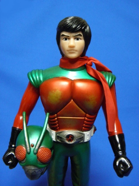 ☆当時物 ポピー 仮面ライダー スカイライダー マスク取れ BIG ソフビ☆