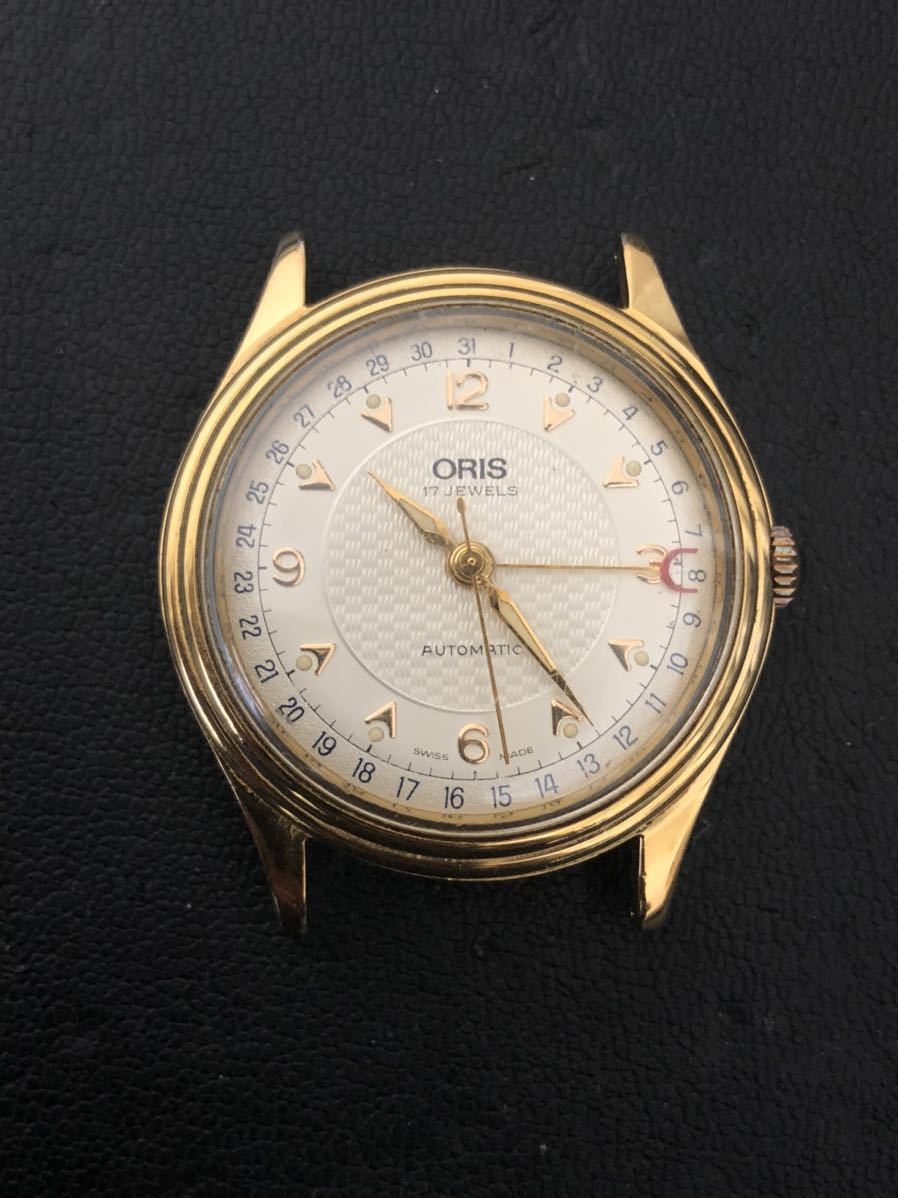不動品 ORIS オリス ポインターデイト 7403自動巻 バックスケルトン