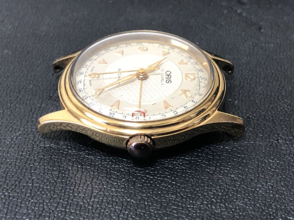 不動品 ORIS オリス ポインターデイト 7403自動巻 バックスケルトン