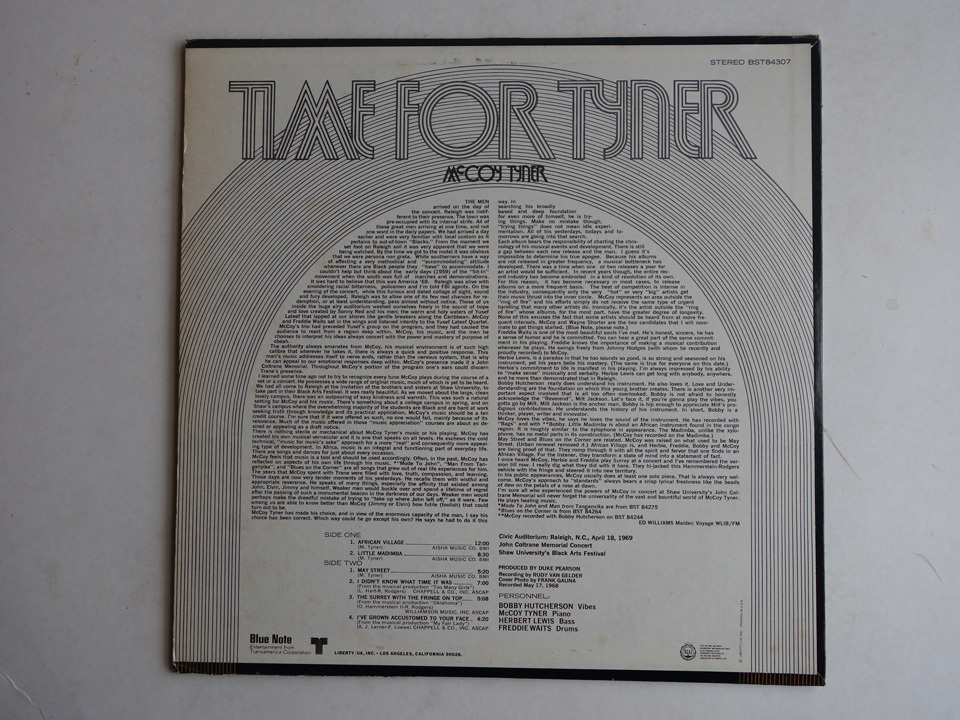 ⁄ VAN TYNER GELDER刻印 COLTRANE MCCOY JONES ELVIN 米RVG刻印JOHN