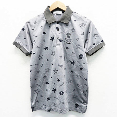 定番人気，定番 MARK&LONA マークアンドロナ 半袖ポロシャツ 星柄 スター グレー系 M 240001374364 ゴルフウェア メンズ(その他)｜売買されたオークション情報、yahooの商品情報をアーカイブ公開 - オークファン シャツ