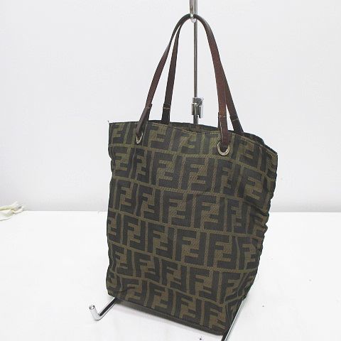 FENDI トートバッグ フェンディ ズッカ柄 キャンバス ハンドバッグ