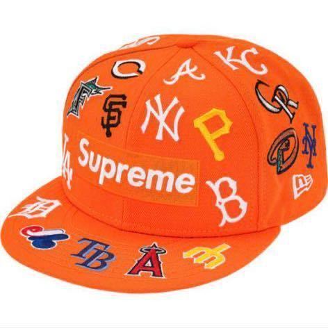 Supreme MLB New Era Hat Orange Size 7 3⁄8 SS20 Fitted Cap | eBay