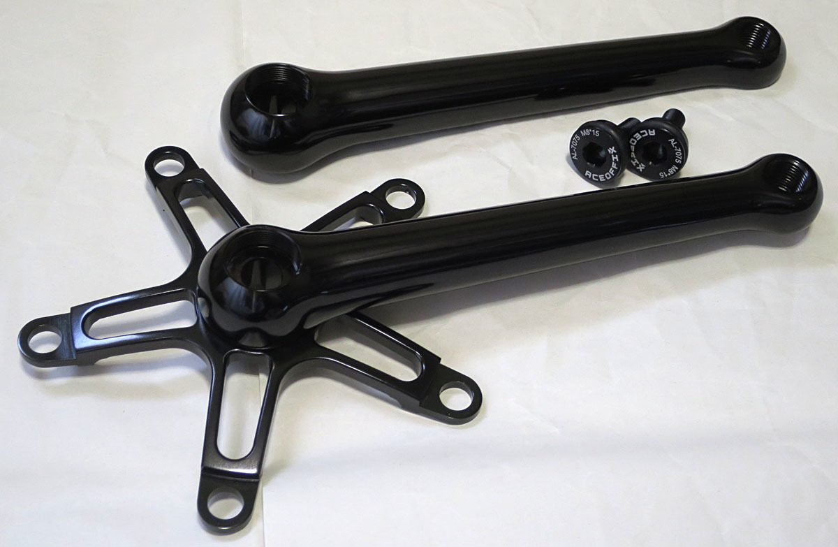 【限定セール，SALE】 ACEOFFIX 超軽量 アルミ クランクセット 395g 黒 ブロンプトン等 要ペダルタップ(クランク)｜売買されたオークション情報、yahooの商品情報をアーカイブ公開 - オークファン クランク