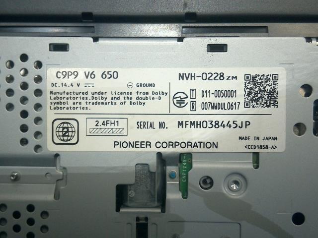 パイオニアのHDDナビ、マツダ純正 サイバーナビ C9P9 パイオニアのHDD