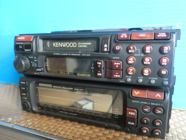 ケンウッド、カセット/イコライザー、KRC919，KGC-717、ジャンク品