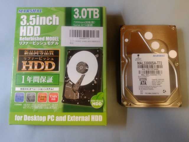 MARSHAL MAL33000SA-T72 3TB SATA600 7200 2台 6TB 【公式通販】