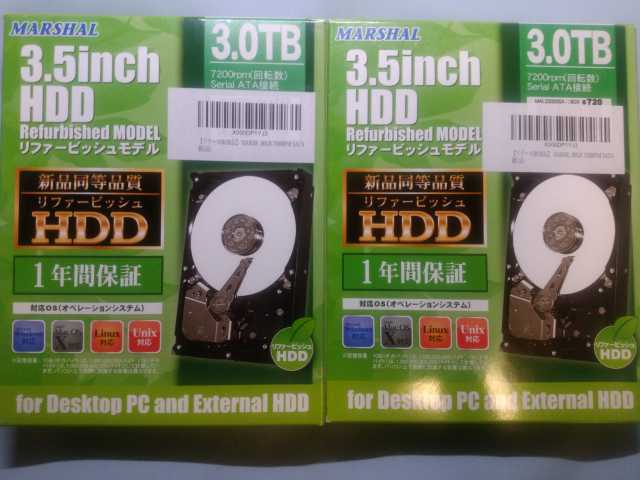 MARSHAL MAL33000SA-T72 3TB SATA600 7200 2台 6TB 【公式通販】