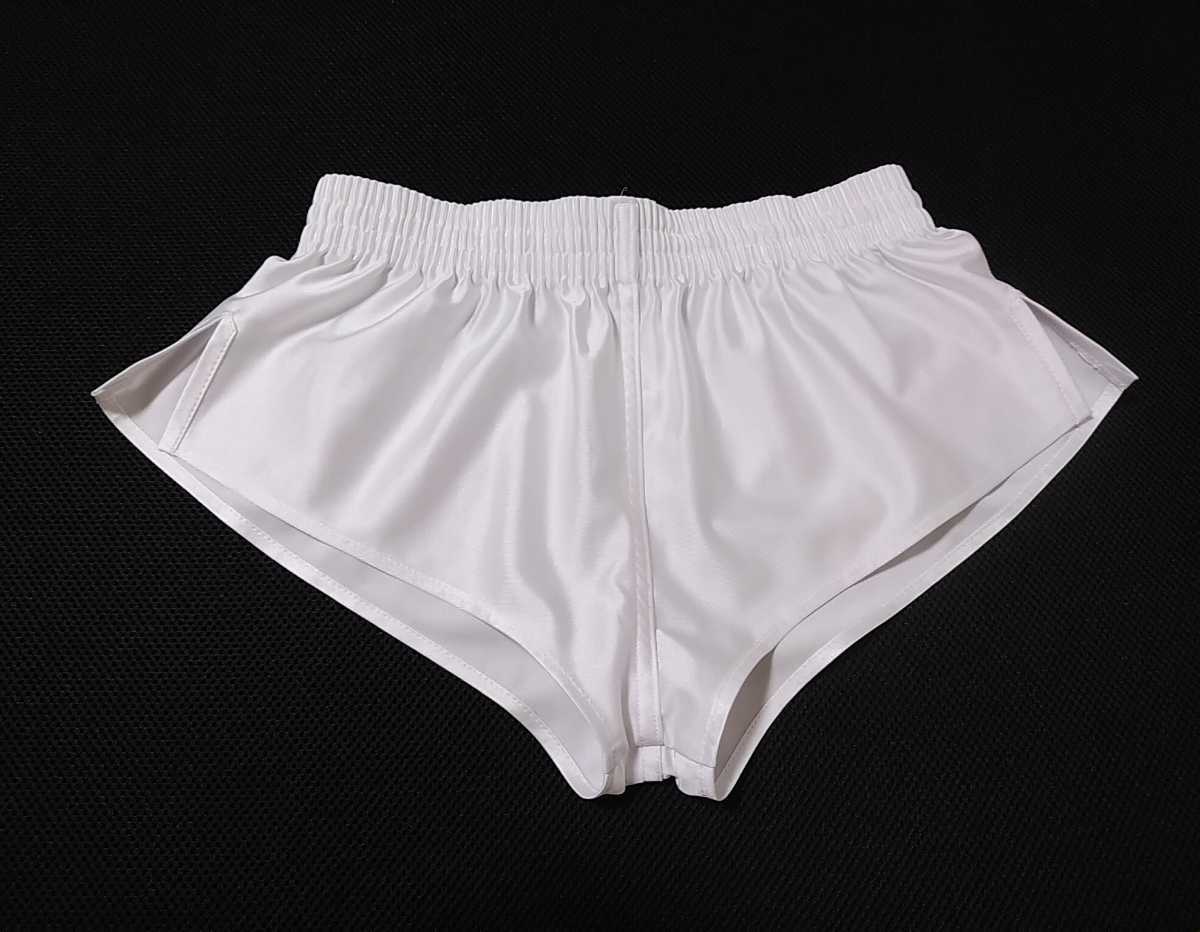 100%新品，正規品 ベリーショートパンツ 光沢ホワイト メンズL スリット深め 陸上 サッカー 短パン ランパン(ナイロン)｜売買されたオークション情報、yahooの商品情報をアーカイブ公開 - オークファン ショート、ハーフ