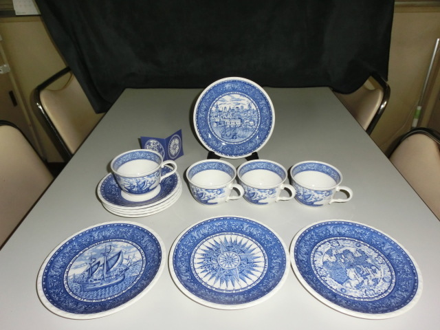 NIKKO社製コロンブス新大陸発見500周年記念食器５個セット ☆【希少！】コロンブス/新大陸発見500周年/記念/NIKKO/日本硬質陶器