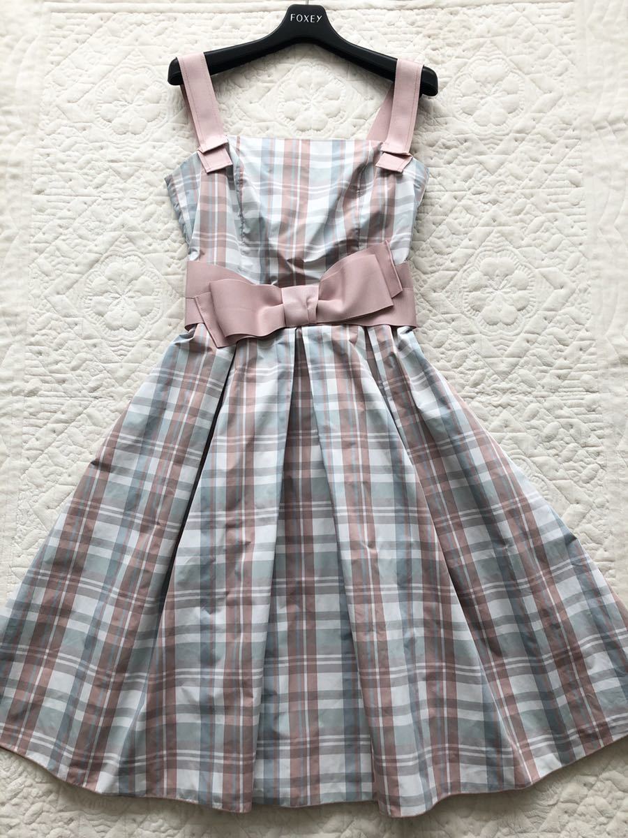 希少・上品FOXEY dress フォクシー ドレス luisa白襟ワンピース希少42 