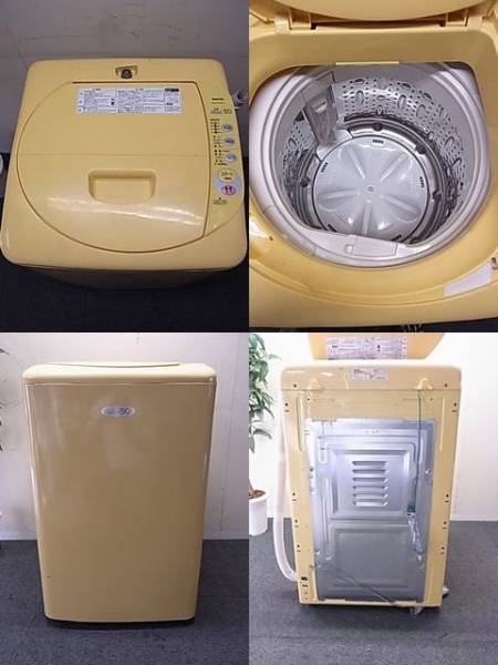 SANYO サンヨー 全自動電気洗濯機 ASW-PT50 イエロー 5.0kg Y(5kg以上