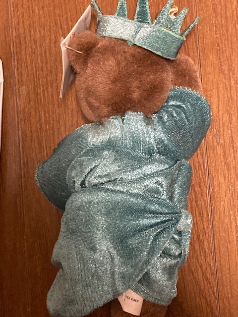 ★送料込み！値下げ　タグ付きニューヨーク土産N.Y Teddy：自由の女神テディベア　テディベアぬいぐるみ/全長約21cm/専用ケース入り_2