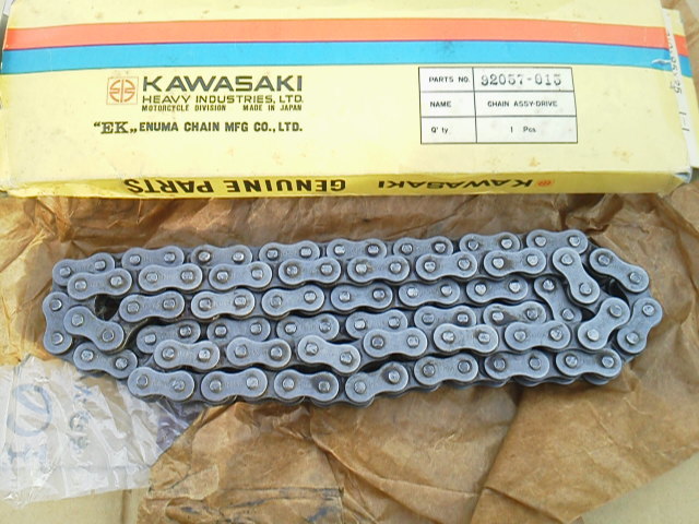 限定SALE，送料無料 チェーン純正 黄箱 W1S.W1.W1SA.W3.SS500.A1.A7.TR90.TR125.TR250トレールボス.バイソン.カワサキ(チェーン、ベルト)｜売買されたオークション情報、yahooの商品情報をアーカイブ公開 - オークファン チェーン、ベルト