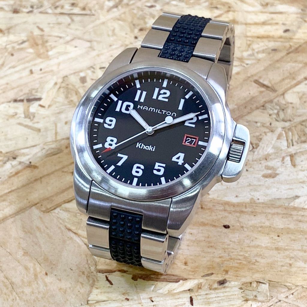 カーキ ハミルトン - 6301ハミルトン 美品 カーキアクション（腕時計 