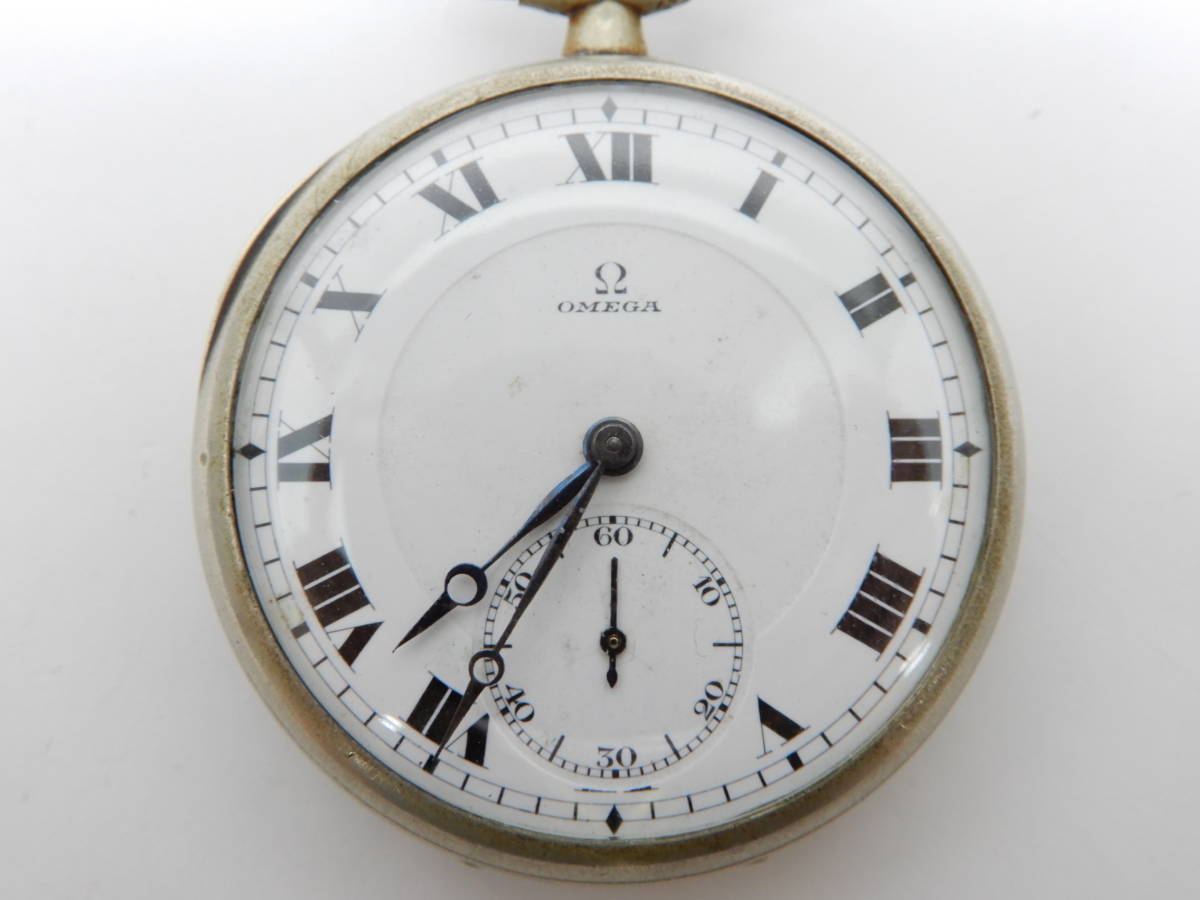 OMEGA オメガ 懐中時計 6111933 手巻き チェーン付き 稼動品