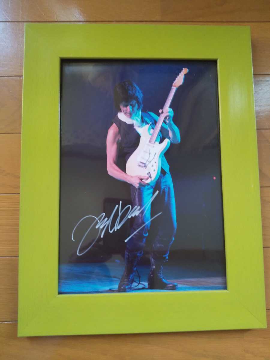 BECK ポスター ジェフベック。サイン入りフォト。額入り。 直筆サイン