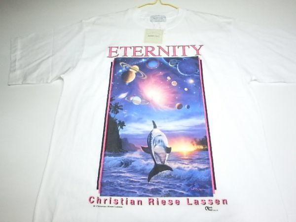 90's ラッセン Lassen ETERNITY 絵画 Tシャツ L(イラスト