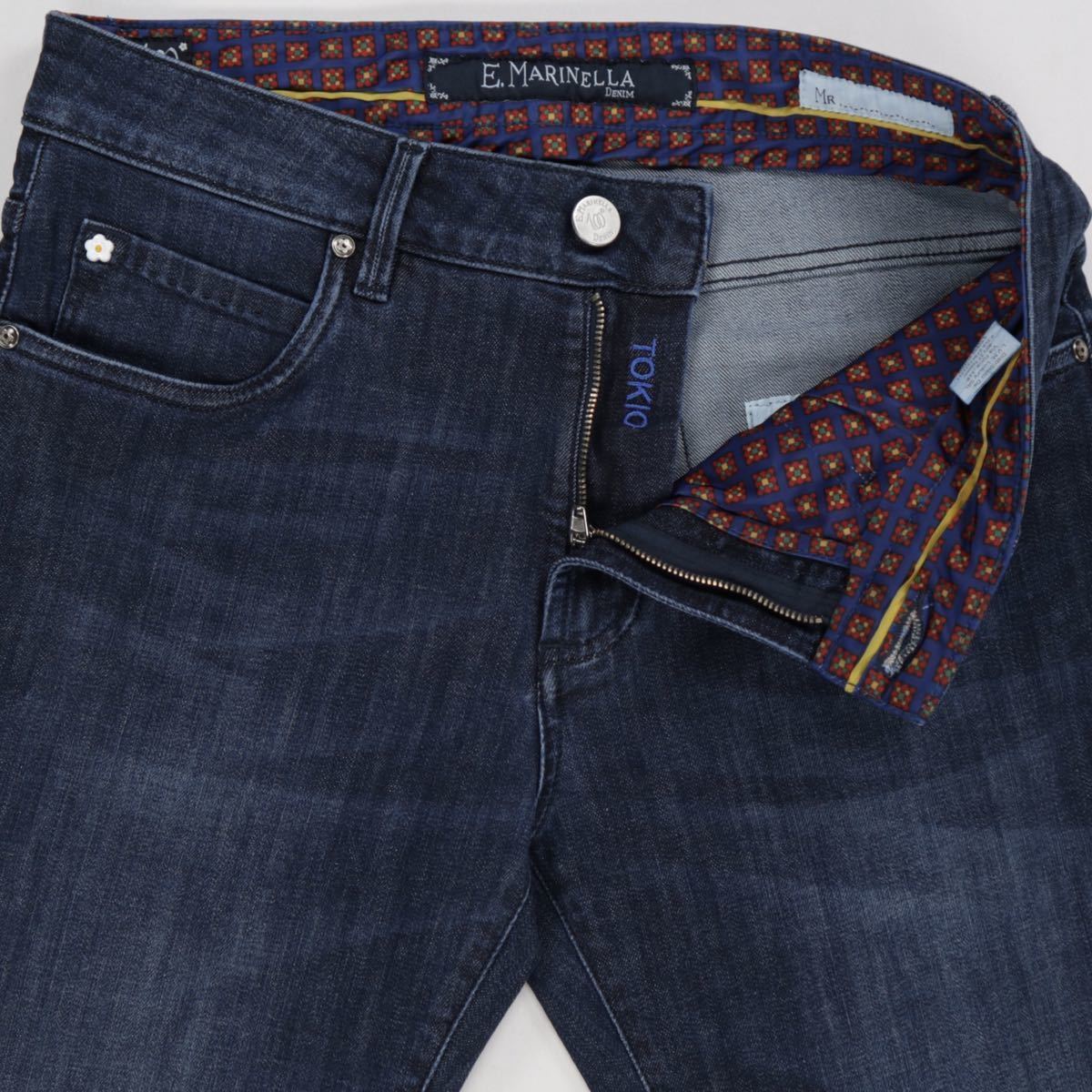 1円～ 新品 E.Marinella Napoli 100周年記念モデル デニム 33 (W83 