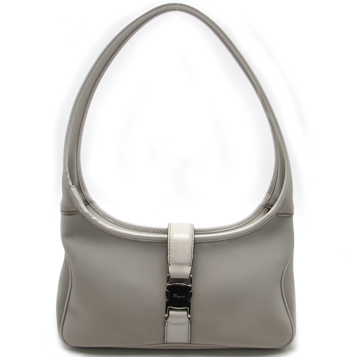 ［飯能本店］Salvatore Ferragamo サルヴァトーレフェラガモ AU-21-0734 ショルダーバッグ ナイロン グレー レディース DH46880