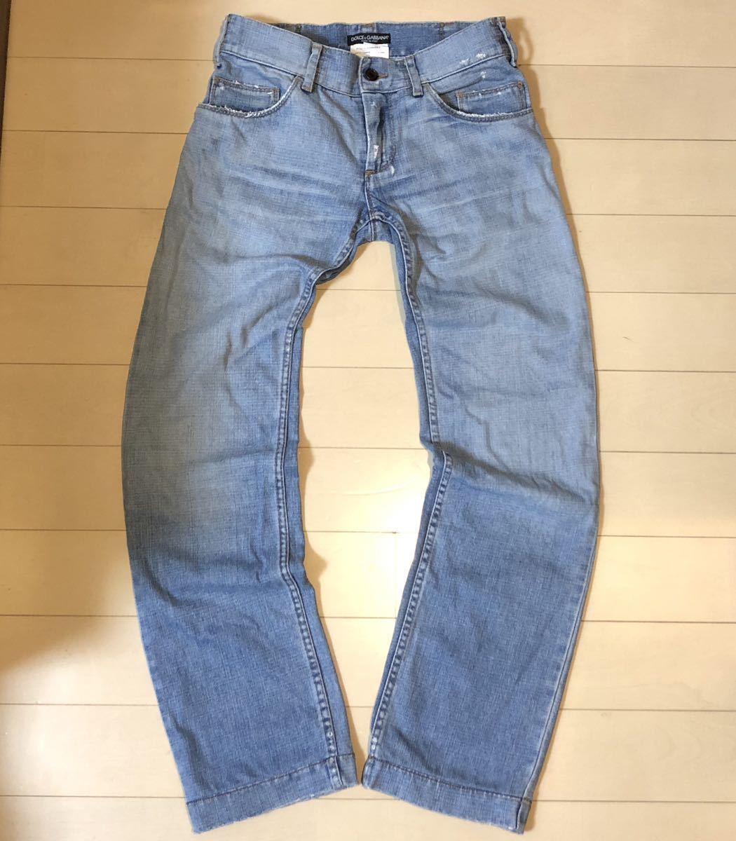 Sz44☆希少廃盤！デカプレート付き ライトブルー ジーンズ