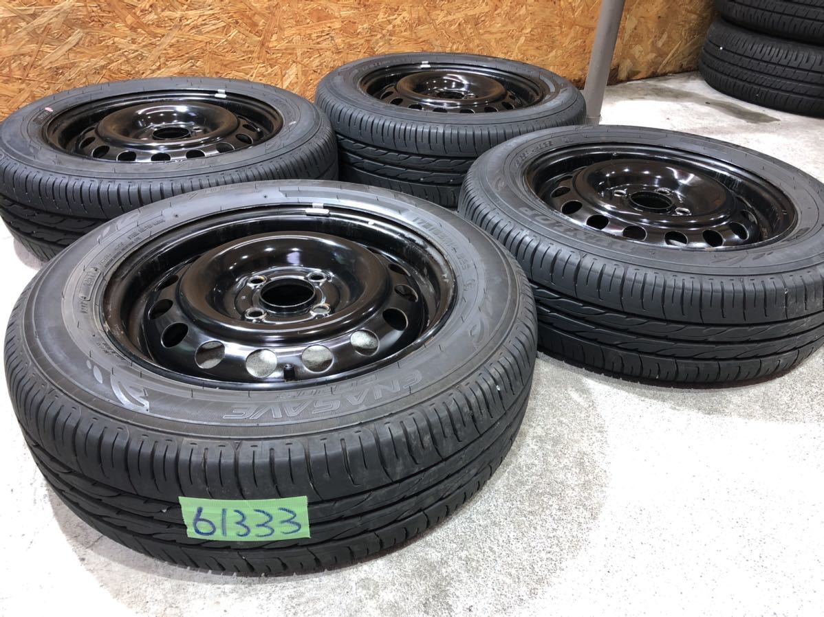 【数量限定】 鉄チンホイール 14inch 5j &times; DUNLOP 175/65R14 PCD100 4穴(ラジアルタイヤ)｜売買されたオークション情報、yahooの商品情報をアーカイブ公開 - オークファン 4穴