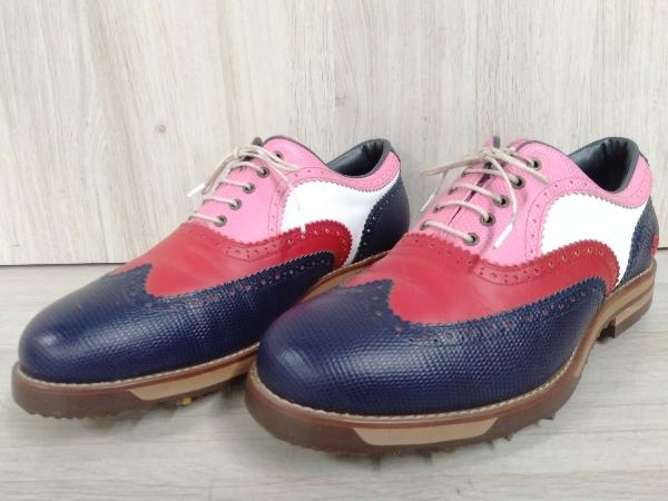 FIVE THREEGOLF ファイブ スリーゴルフ ゴルフスパイク シューズ オーダーメイド レザー ネイビー サイズ不明 内径約27cm スポーツ ゴルフ