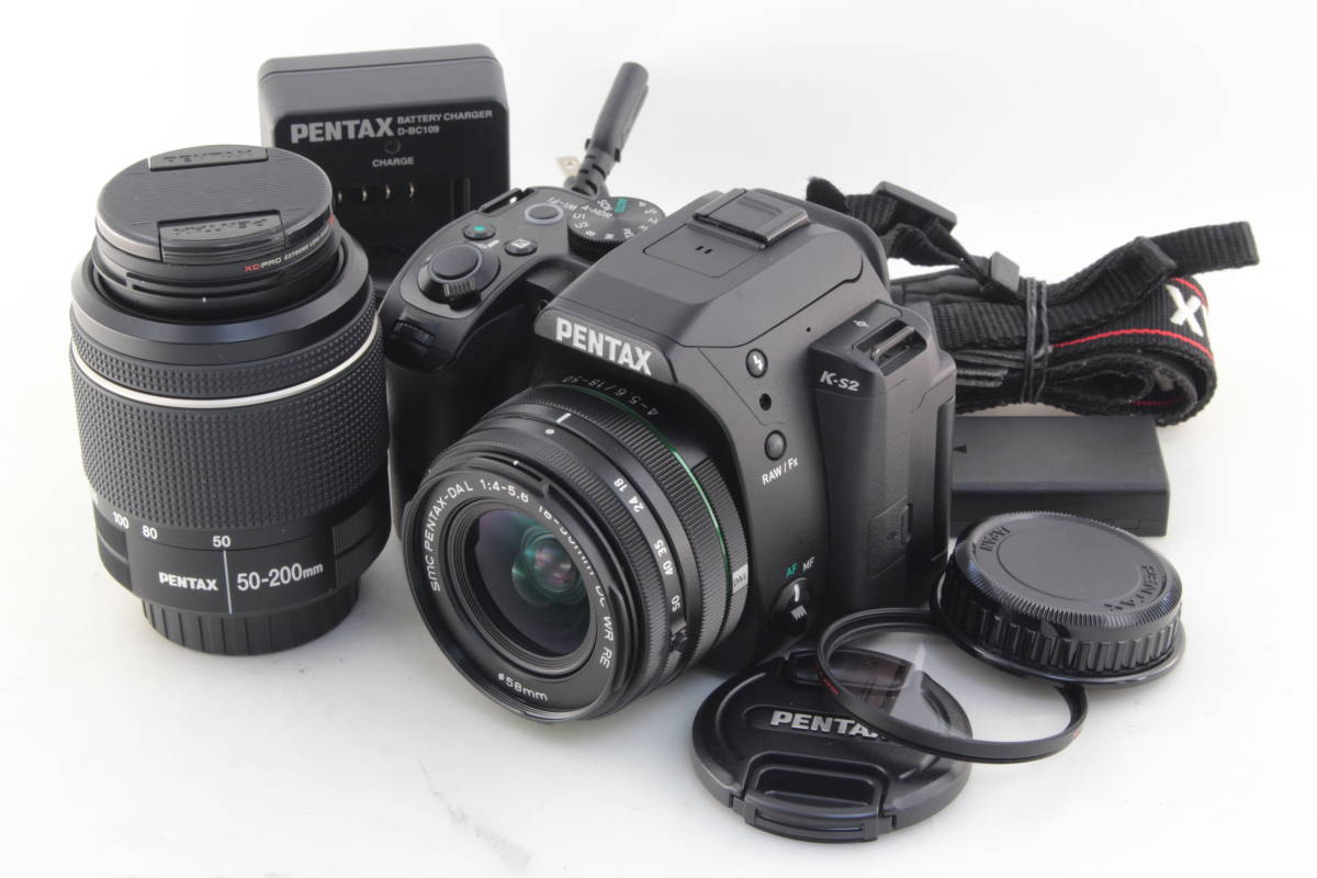 春夏新色】 AA (極上美品) PENTAX ペンタックス K-S2 ブラック ダブル