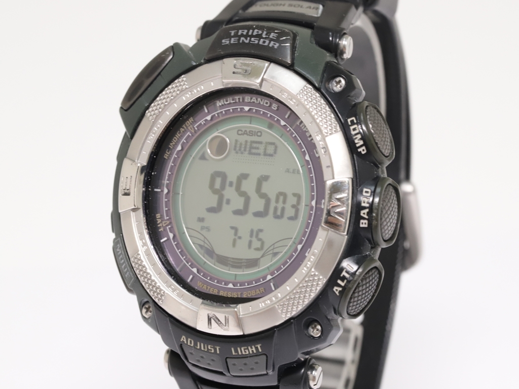 1円☆稼働品【カシオ】プロトレック PRW-1500J トリプルセンサー