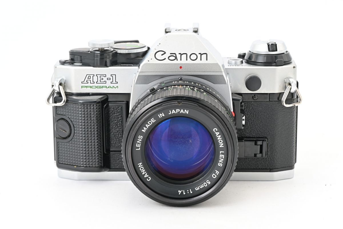 00693cmrk ◇ Canon キヤノン AE-1P PROGRAM + New FD 50mm F1.4 MF