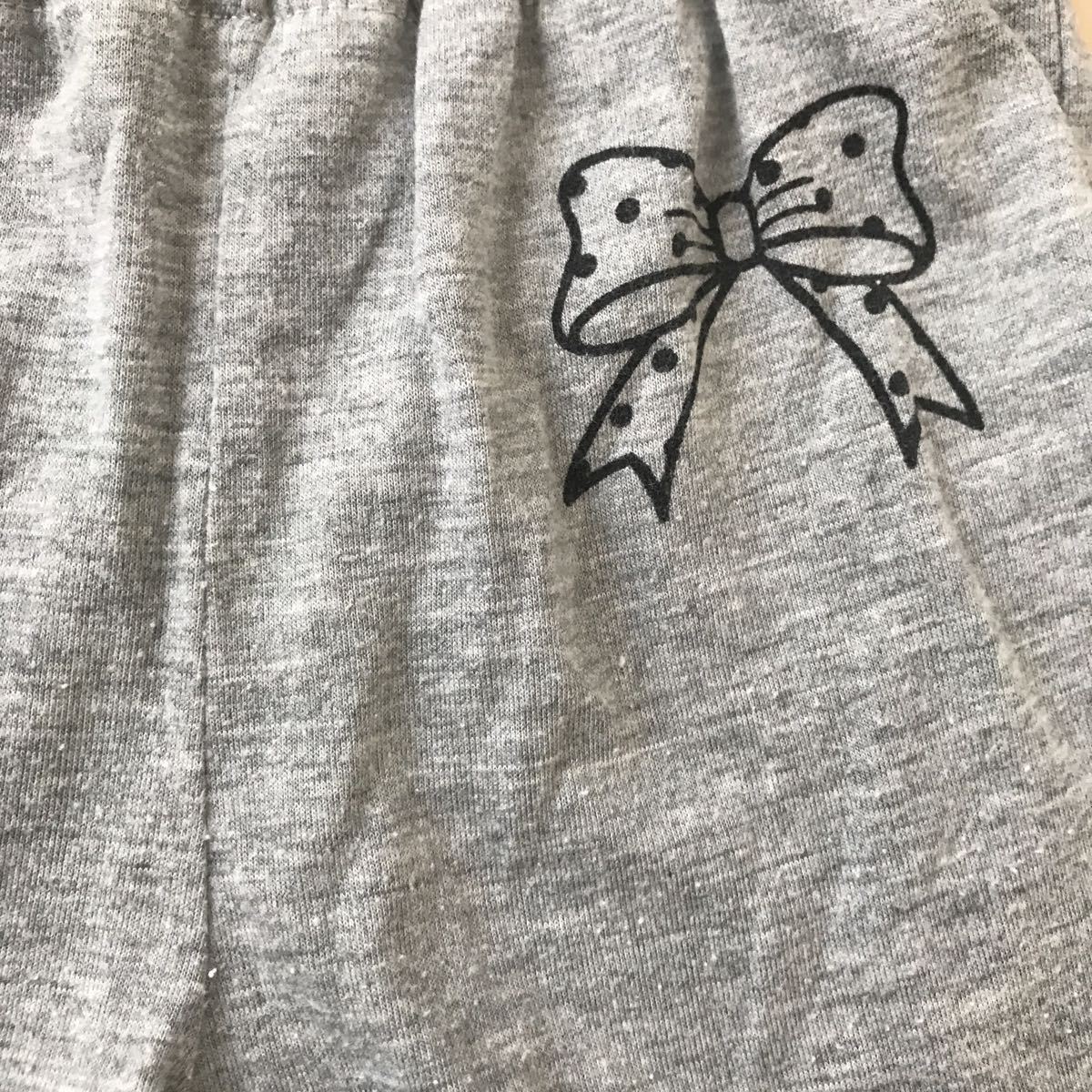 90 ショートパンツ グレー色 送料140円 女の子 リボン柄 ハーフパンツ 記名あり 90 85 94cm 売買されたオークション情報 Yahooの商品情報をアーカイブ公開 オークファン Aucfan Com