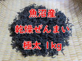 魚沼産天然ぜんまい 1kg 魚沼産 天然乾燥ぜんまい 1キロ 【公式通販】